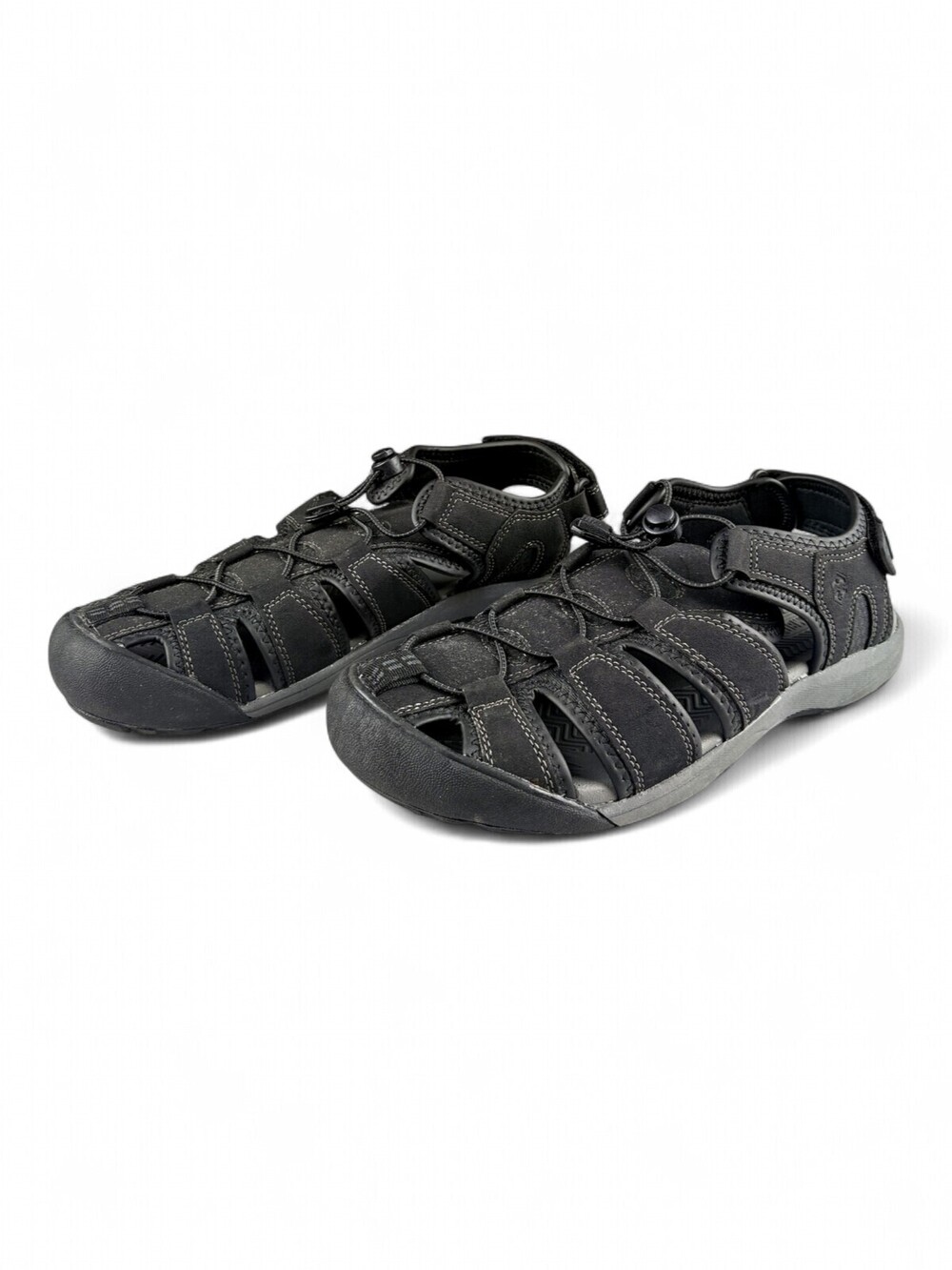 Khombu Men's Black Closed-Toe Sport Sandals Size 10